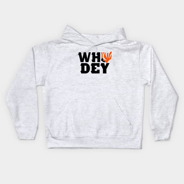 WHO DEY, Cincinnati Football Kids Hoodie by FanSwagUnltd